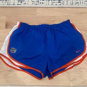 Nike Women’s Blue Athletic Shorts with Orange Trim Florida Gators #chompchomp